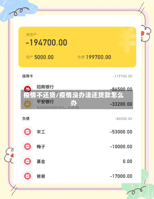 疫情不还贷/疫情没办法还贷款怎么办-第3张图片