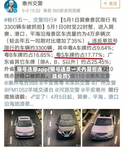 限号违章app(限号违章一天内是否连续处罚)