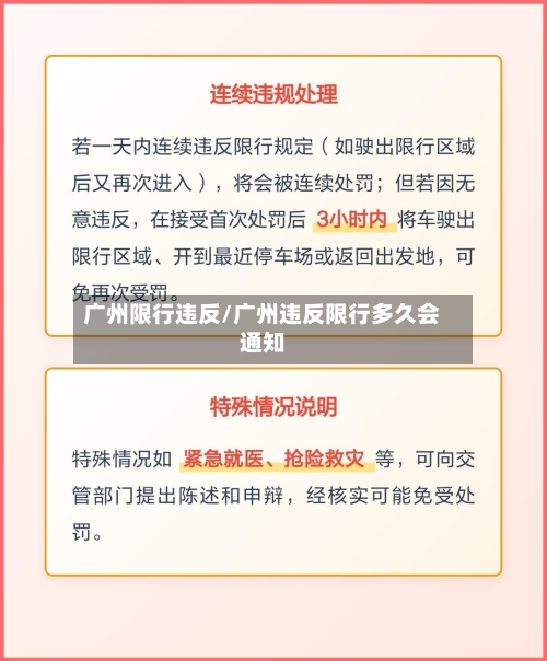 广州限行违反/广州违反限行多久会通知