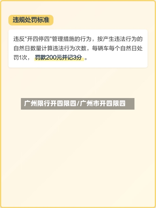 广州限行开四限四/广州市开四限四