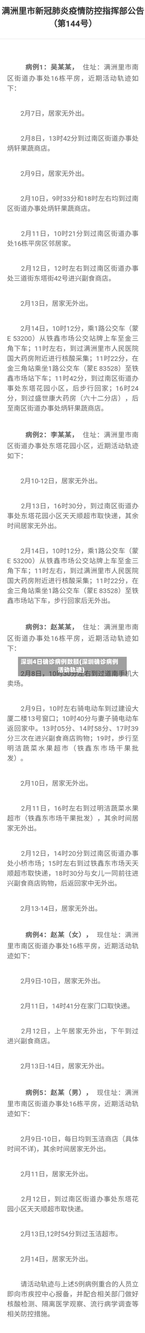 深圳4日确诊病例数额(深圳确诊病例活动轨迹)-第3张图片